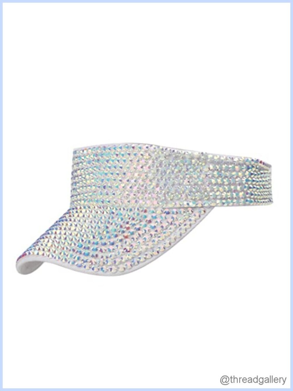 Rhinestone Studded Adjustable Sun Visor Sports Cap for Women Men